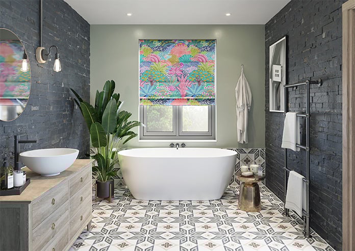 Kolkata Velvet, Rainbow - Motorised Roman Blind - Image 8